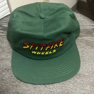 Spitfire Wheels Hell Hounds Script Dark Green Strapback Hat Great Condition!!!